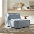 Restore Performance Fabric Upholstered Armless Modular Chair in Sky