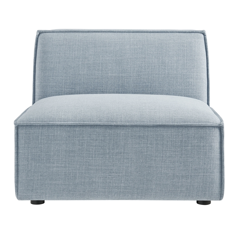 Restore Performance Fabric Upholstered Armless Modular Chair in Sky