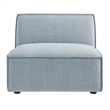 Restore Performance Fabric Upholstered Armless Modular Chair in Sky