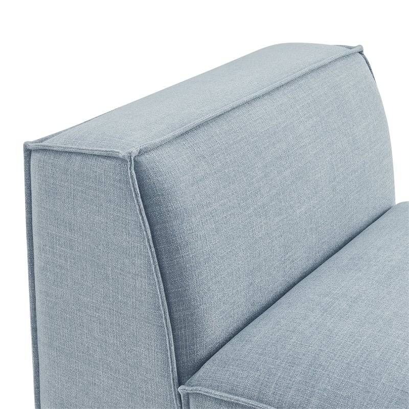 Restore Performance Fabric Upholstered Armless Modular Chair in Sky