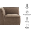Restore Performance Fabric Upholstered Modular Corner Chair in Mocha