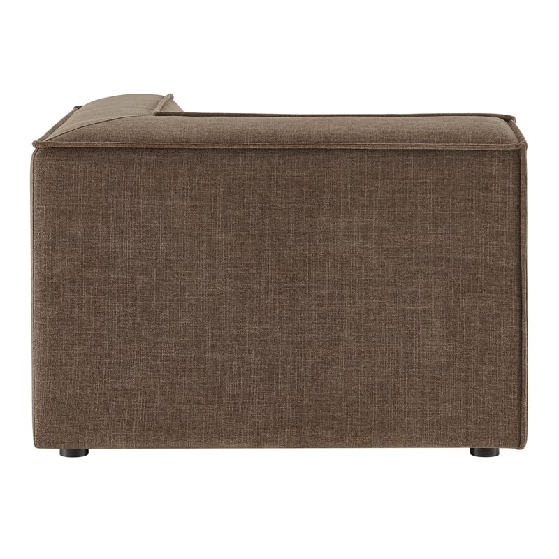 Restore Performance Fabric Upholstered Modular Corner Chair in Mocha