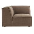 Restore Performance Fabric Upholstered Modular Corner Chair in Mocha