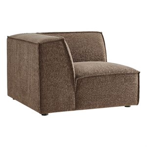 Restore Performance Fabric Upholstered Modular Corner Chair in Mocha