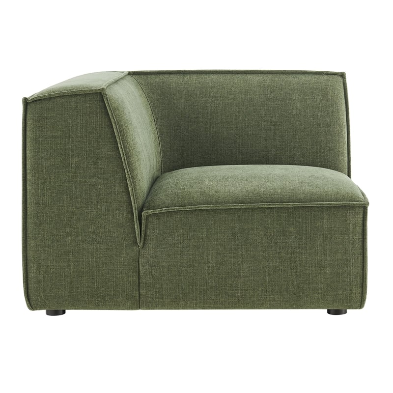 Restore Performance Fabric Upholstered Modular Corner Chair in Foliage