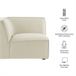 Restore Performance Fabric Upholstered Modular Corner Chair in Ecru