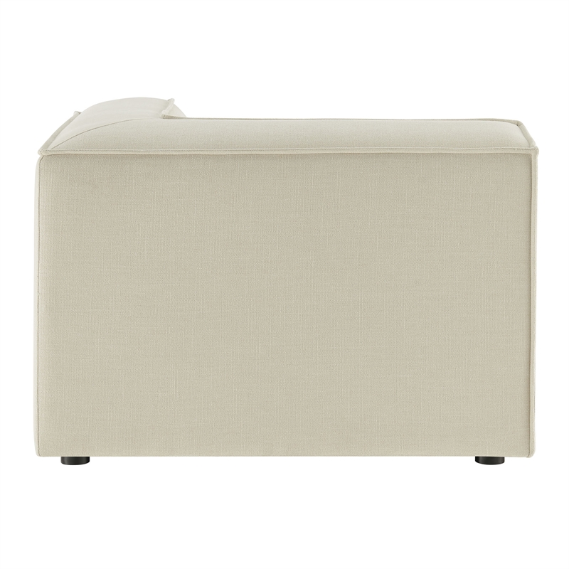 Restore Performance Fabric Upholstered Modular Corner Chair in Ecru