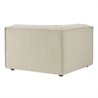 Restore Performance Fabric Upholstered Modular Corner Chair in Ecru
