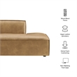 Restore Vegan Leather Right-Facing Armless Modular Chaise in Toast
