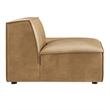 Restore Vegan Leather Right-Facing Armless Modular Chaise in Toast