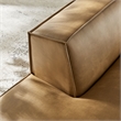 Restore Vegan Leather Left-Facing Armless Modular Chaise in Toast