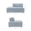 Restore Performance Fabric Upholstered Left-Facing Armless Modular Chaise