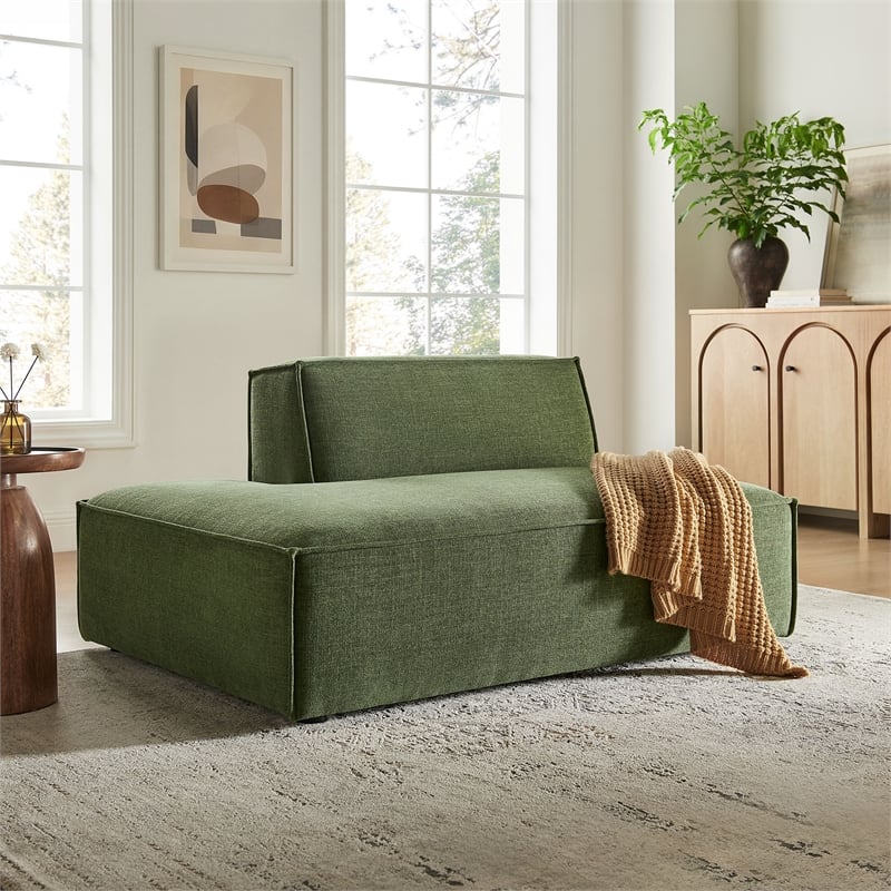 Restore Performance Fabric Upholstered Left-Facing Armless Modular Chaise