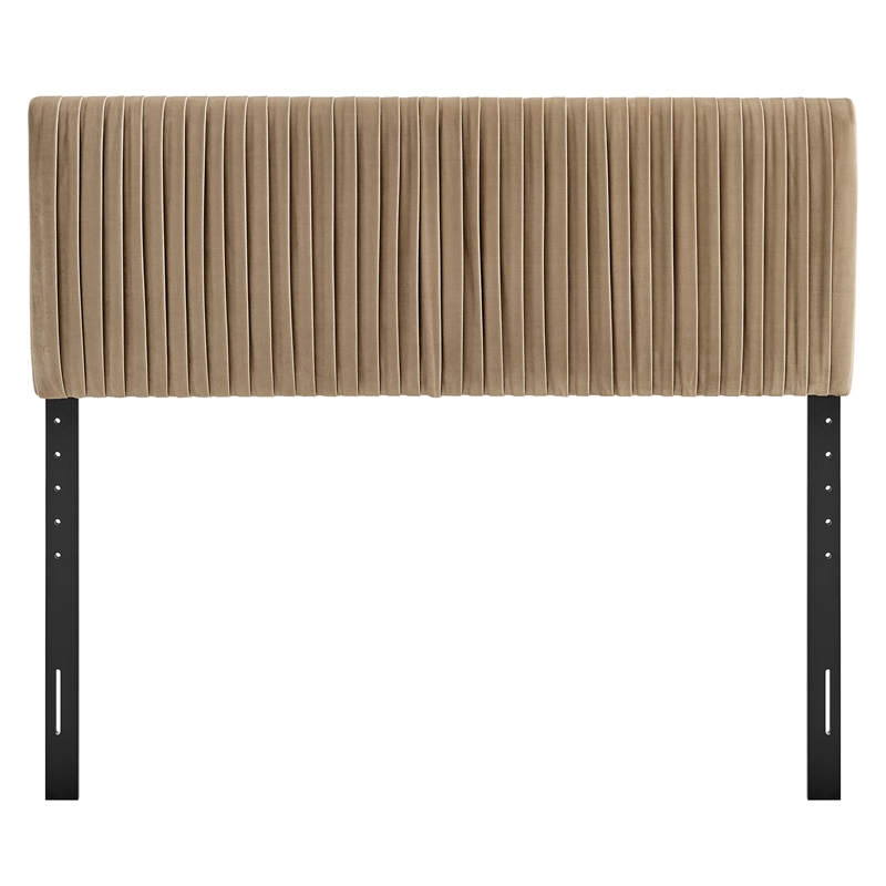 Eloise Stain-Resistant Performance Velvet King Headboard in Taupe