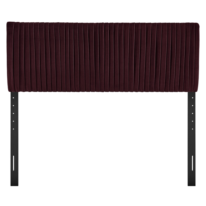 Eloise Stain-Resistant Performance Velvet King Headboard in Mulberry