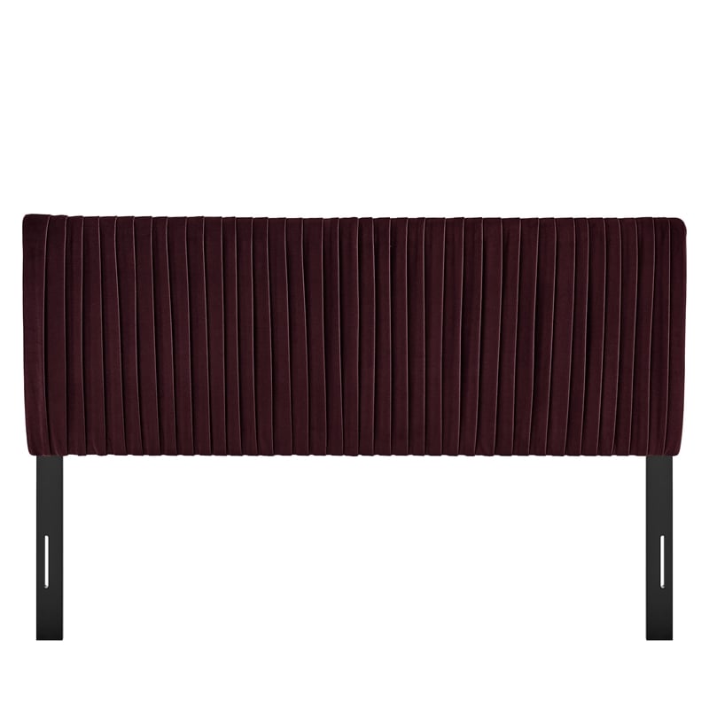 Eloise Stain-Resistant Performance Velvet King Headboard in Mulberry