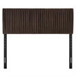 Eloise Stain-Resistant Performance Velvet King Headboard in Chocolate Brown