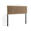 Eloise Stain-Resistant Performance Velvet Queen Headboard in Taupe