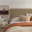 Eloise Stain-Resistant Performance Velvet Queen Headboard in Taupe