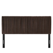 Eloise Stain-Resistant Performance Velvet Queen Headboard in Chocolate Brown