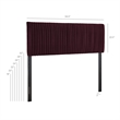 Eloise Stain-Resistant Performance Velvet Full Headboard in Mulberry