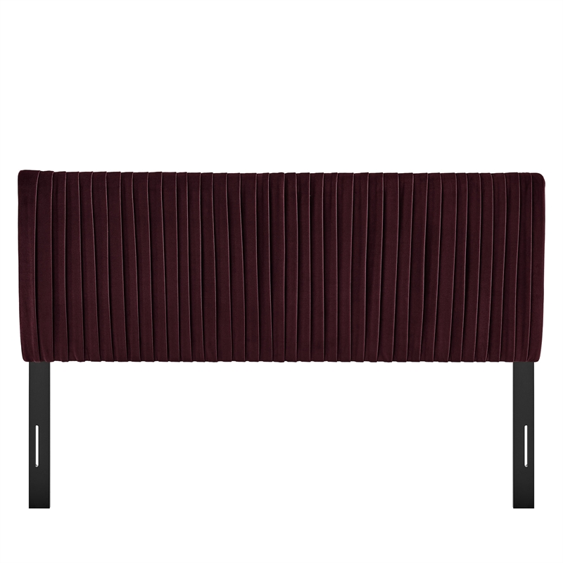 Eloise Stain-Resistant Performance Velvet Full Headboard in Mulberry