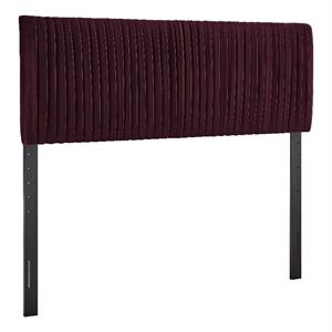 Eloise Stain-Resistant Performance Velvet Full Headboard in Mulberry