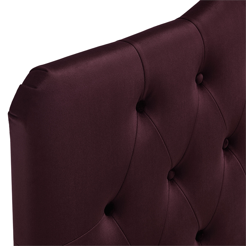 Annabel Stain-Resistant Performance Velvet Twin Headboard in Mulberry