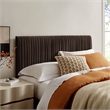 Eloise Stain-Resistant Performance Velvet Full Headboard in Chocolate Brown