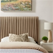 Eloise Stain-Resistant Performance Velvet Twin Headboard in Taupe