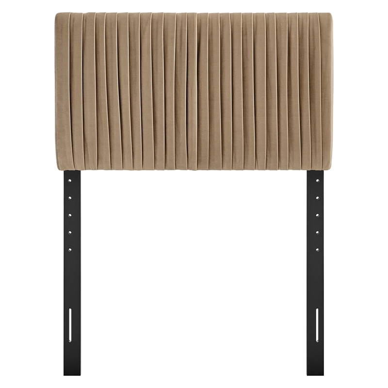Eloise Stain-Resistant Performance Velvet Twin Headboard in Taupe