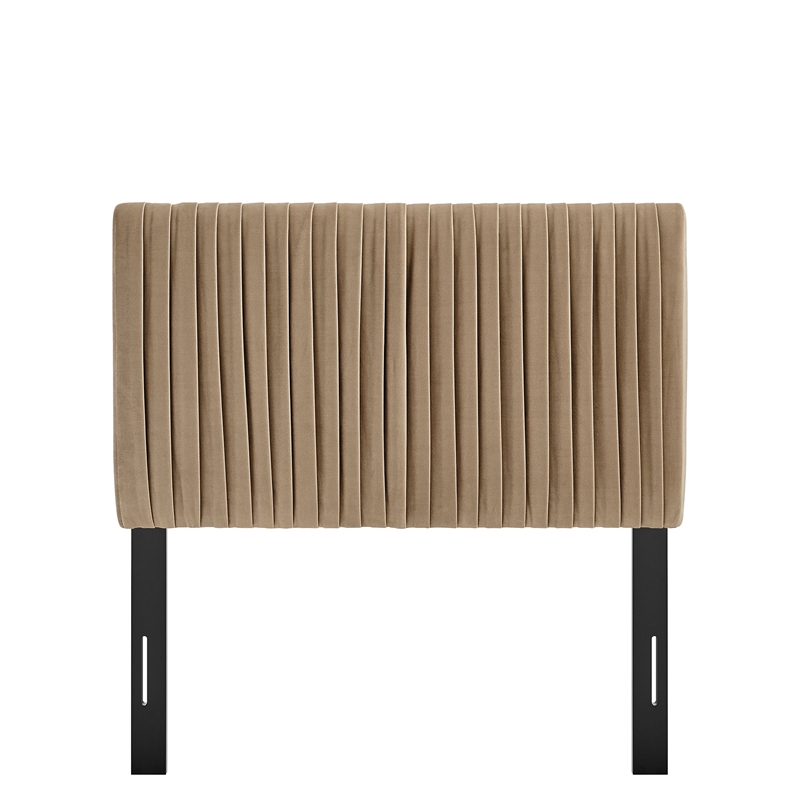 Eloise Stain-Resistant Performance Velvet Twin Headboard in Taupe