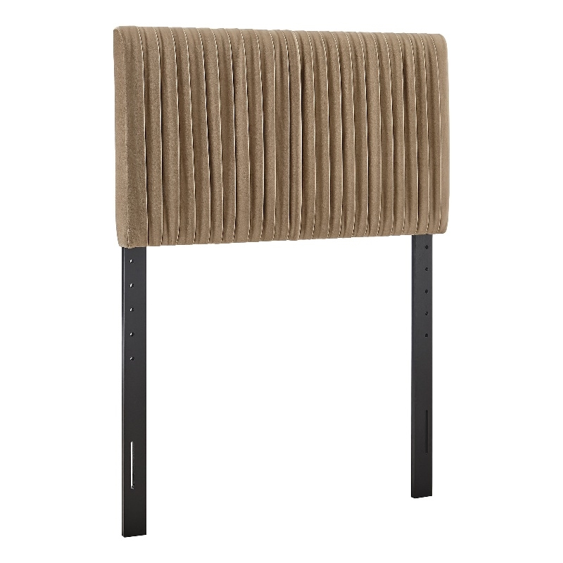 Eloise Stain-Resistant Performance Velvet Twin Headboard in Taupe