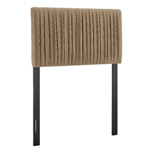 Eloise Stain-Resistant Performance Velvet Twin Headboard in Taupe