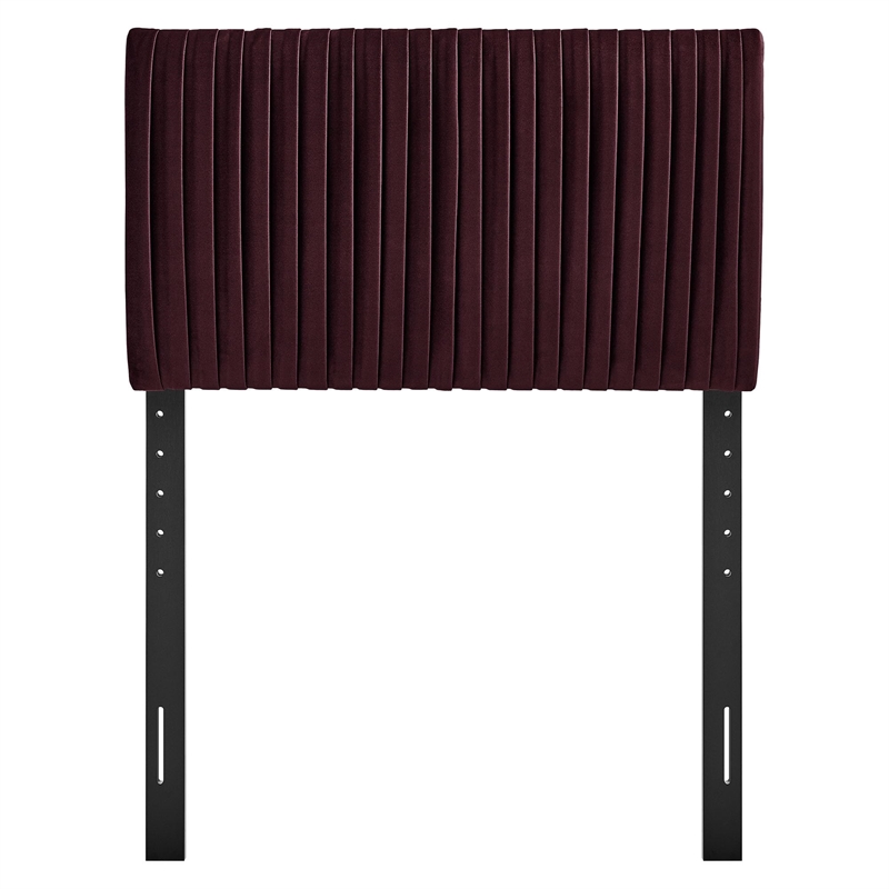 Eloise Stain-Resistant Performance Velvet Twin Headboard in Mulberry