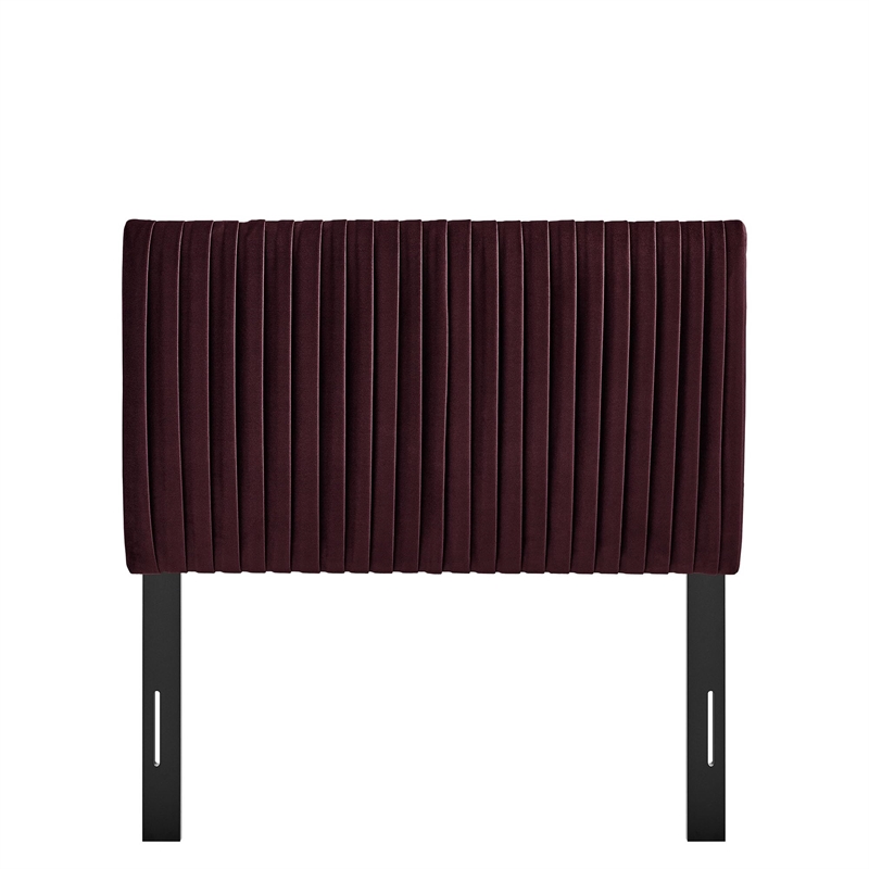 Eloise Stain-Resistant Performance Velvet Twin Headboard in Mulberry