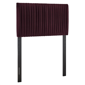 Eloise Stain-Resistant Performance Velvet Twin Headboard in Mulberry