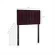 Eloise Stain-Resistant Performance Velvet Twin Headboard in Mulberry