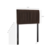 Eloise Stain-Resistant Performance Velvet Twin Headboard in Chocolate Brown