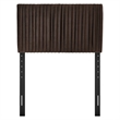 Eloise Stain-Resistant Performance Velvet Twin Headboard in Chocolate Brown