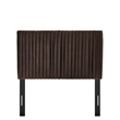 Eloise Stain-Resistant Performance Velvet Twin Headboard in Chocolate Brown