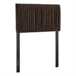 Eloise Stain-Resistant Performance Velvet Twin Headboard in Chocolate Brown