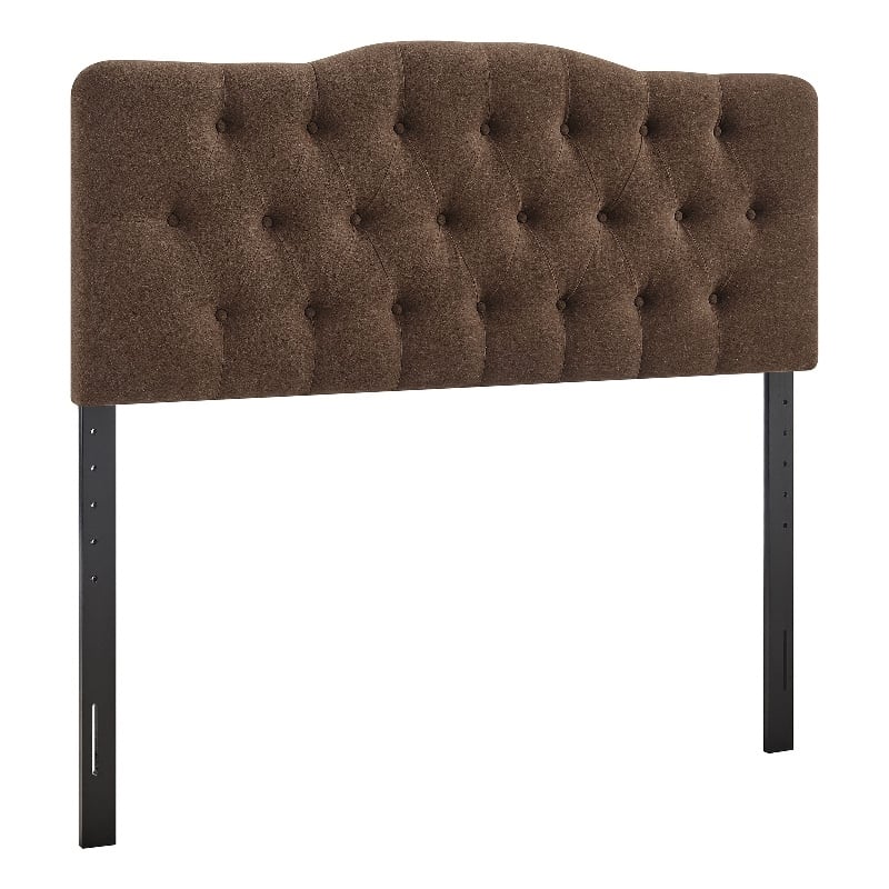 Annabel Premium Linen Blend King Headboard in Cocoa