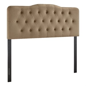 Annabel Stain-Resistant Performance Velvet King Headboard in Taupe