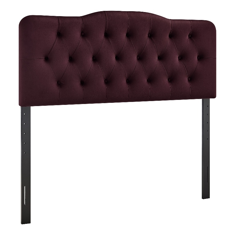 Annabel Stain-Resistant Performance Velvet King Headboard in Mulberry