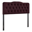 Annabel Stain-Resistant Performance Velvet King Headboard in Mulberry