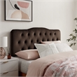 Annabel Stain-Resistant Performance Velvet King Headboard in Chocolate Brown