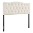 Annabel Stain-Resistant Performance Velvet King Headboard in Alabaster