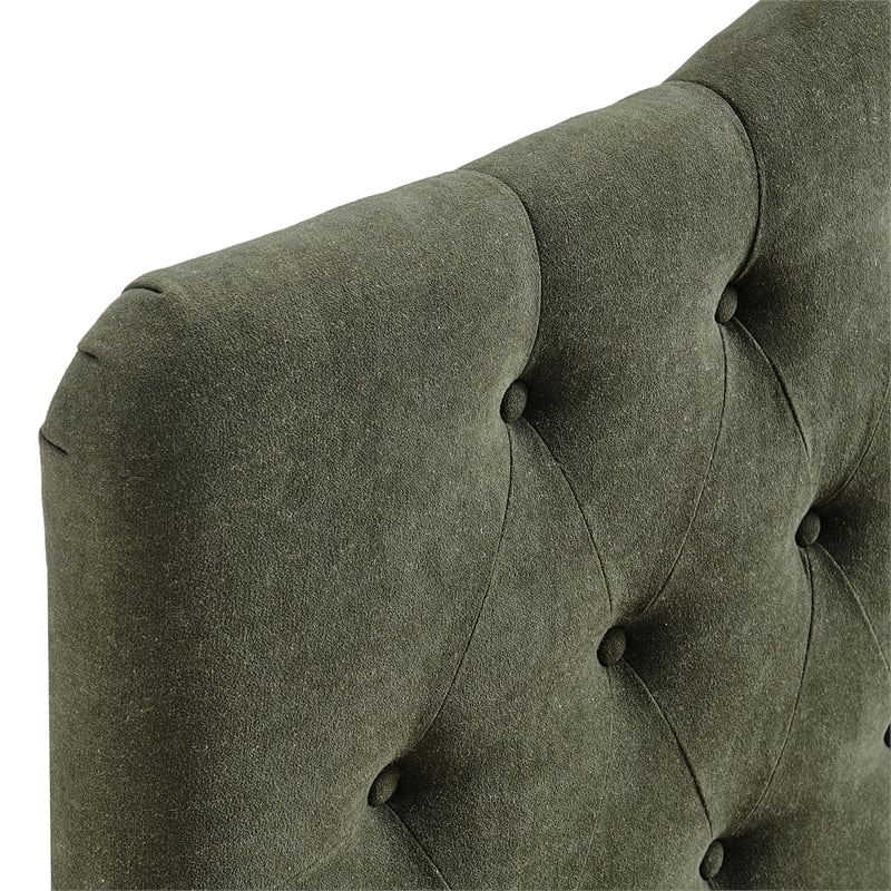 Annabel Premium Linen Blend Queen Headboard in Sage