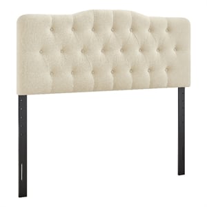 Annabel Premium Linen Blend Queen Headboard in Linen
